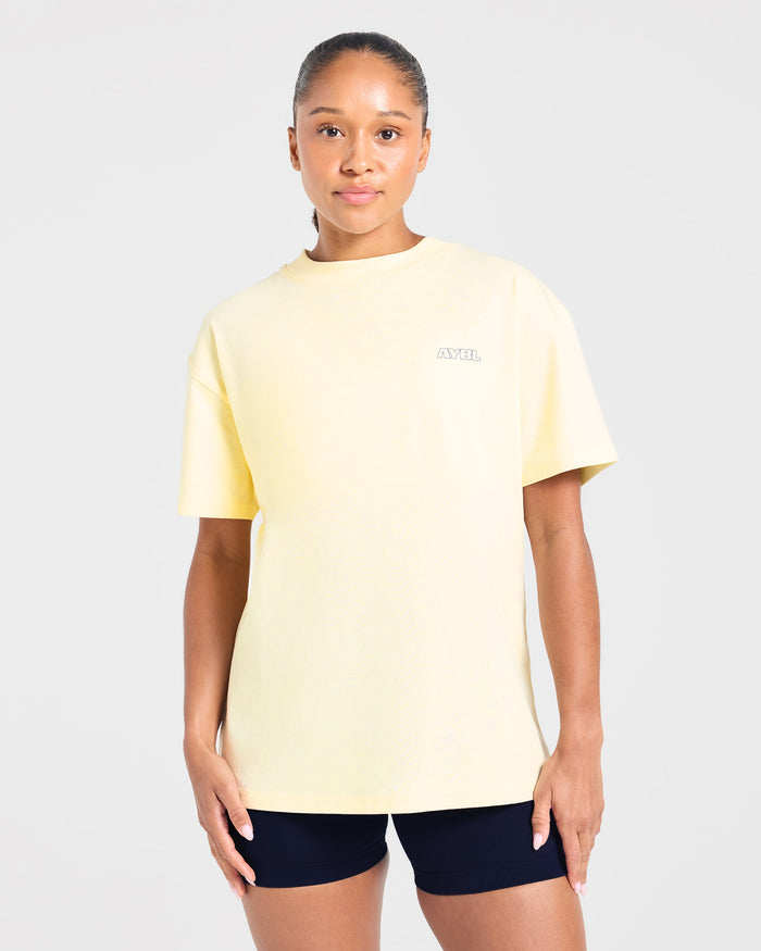 Heavy Lift Club Oversized T Shirt - Butter Yellow