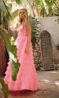 Neon Pink Juliet Long Formal Dress JT2456H