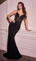 Black Ladivine Long Formal Dress CD779