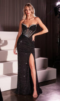 Black Ladivine Long Formal Dress CM367
