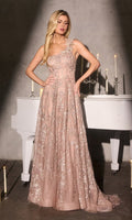 Mocha Ladivine Long Prom Dress j909
