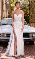 Ladivine Long Off-White Wedding Dress CDS550W