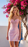 Baby Pink Nox Anabel Short Cocktail Party Dress D7013
