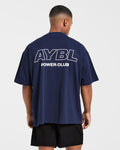 Power Club Oversized T Shirt - Navy