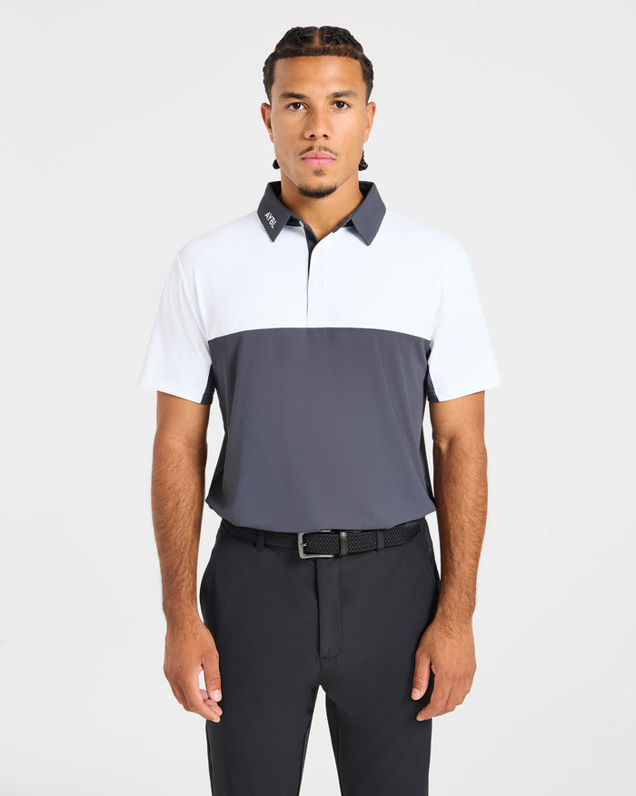 Precision Block Polo - Charcoal