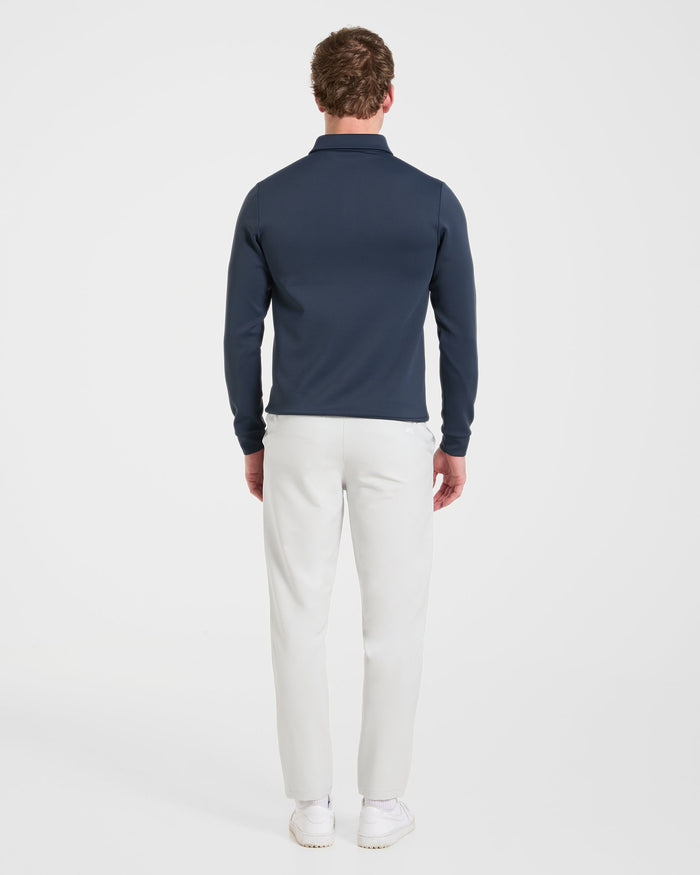 Precision Longsleeve Collared Pullover - Navy Blue