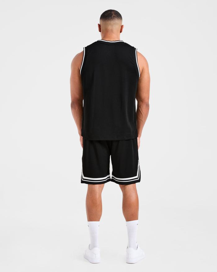Rebound Stripe Shorts - Black