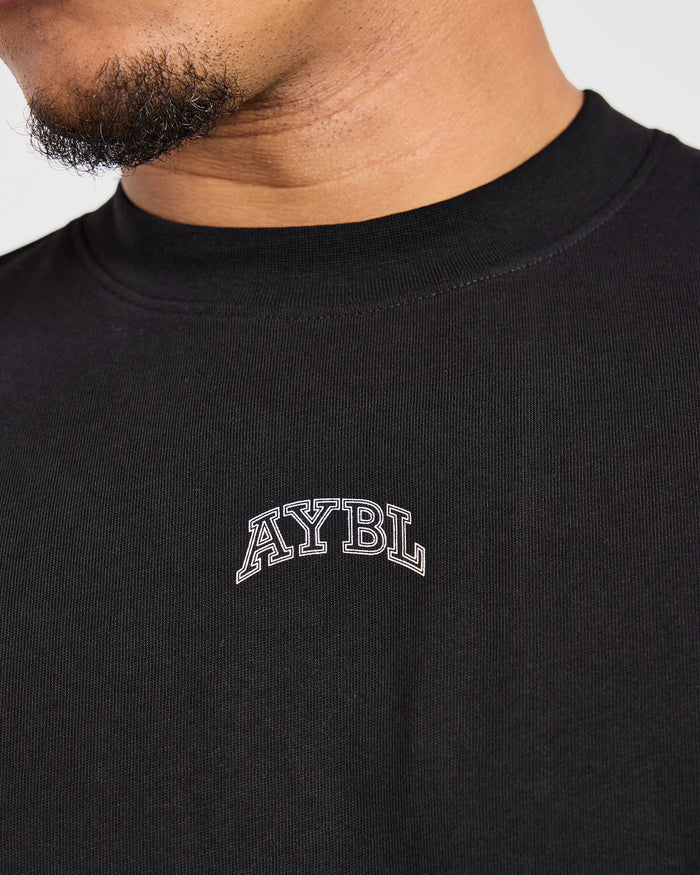 Relentless Eagle Oversized T Shirt - Black