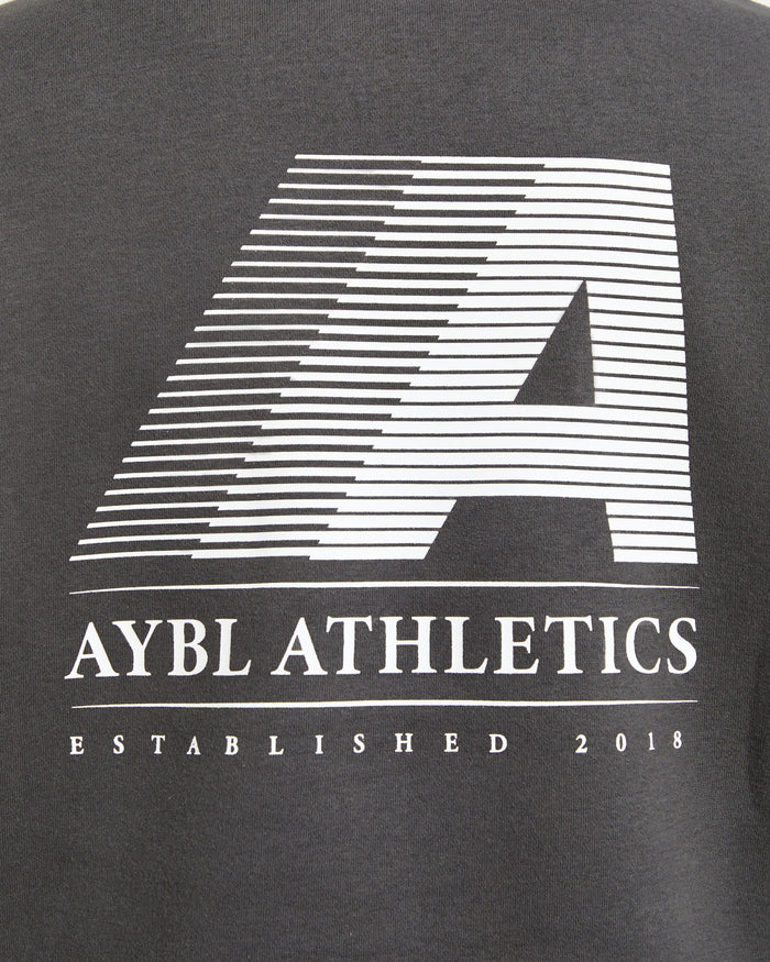 Retro Athletics Oversized 1/4 Zip Pullover - Charcoal