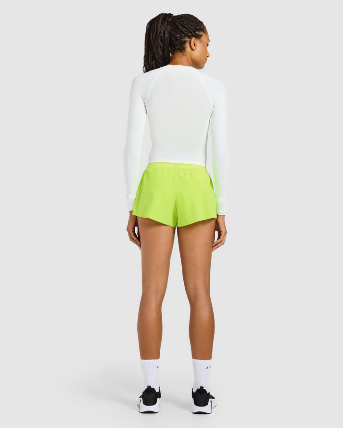 Run Low Rise 3" Shorts - Neon Yellow