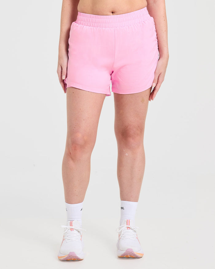 Run Ruched Shorts - Spring Pink