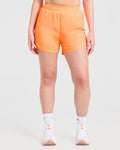 Run Ruched Shorts - Vibrant Apricot