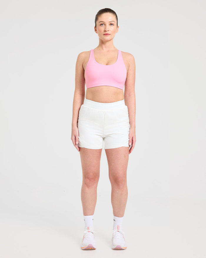 Run Ruched Shorts - White