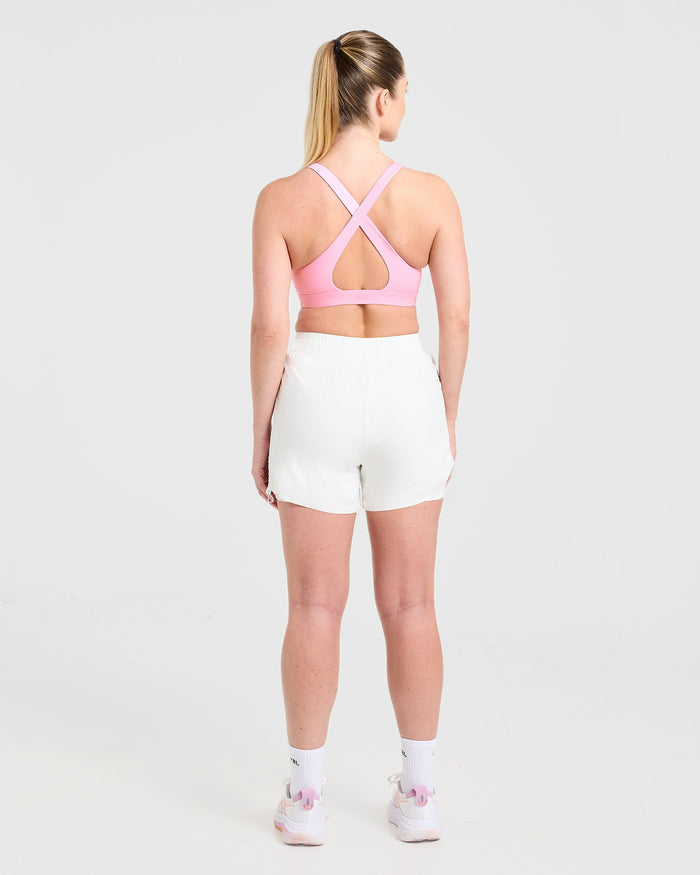 Run Ruched Shorts - White