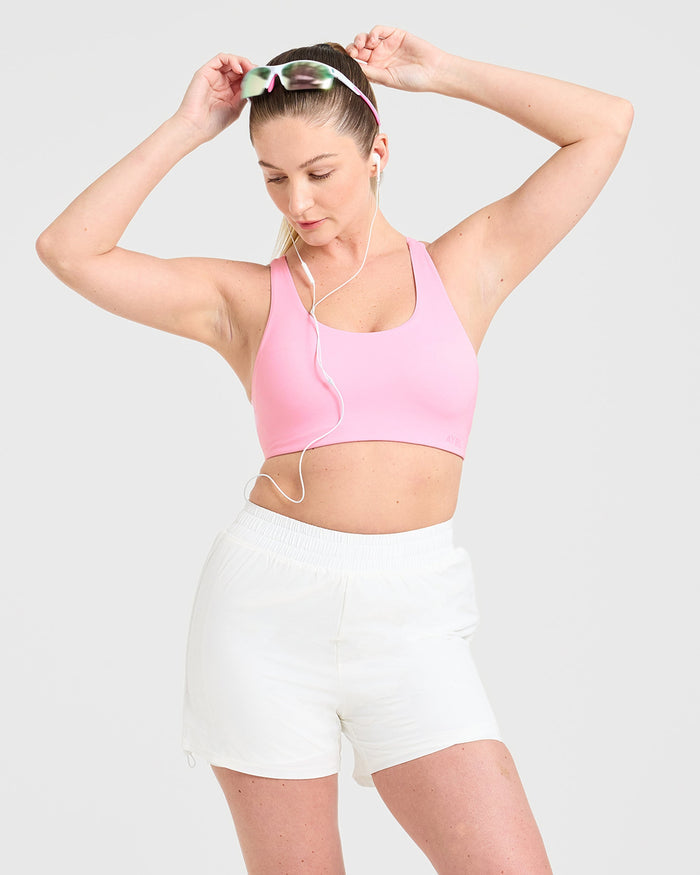Run Ruched Shorts - White