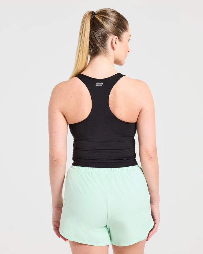 Run Ruched Tank - Black