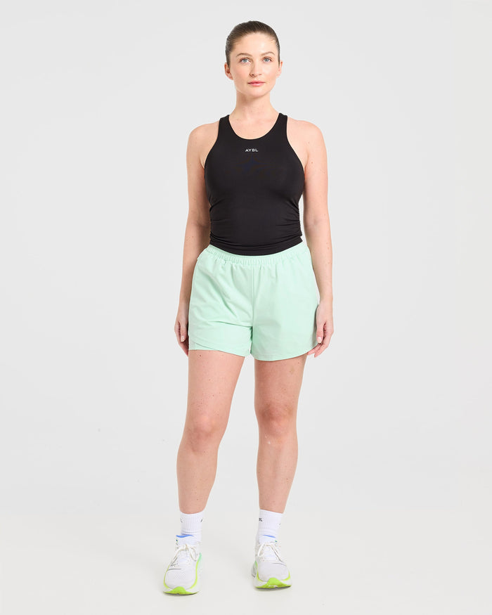 Run Ruched Tank - Black