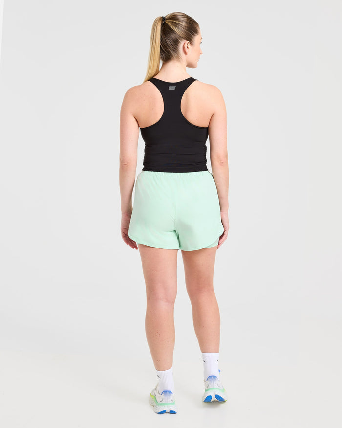 Run Ruched Tank - Black