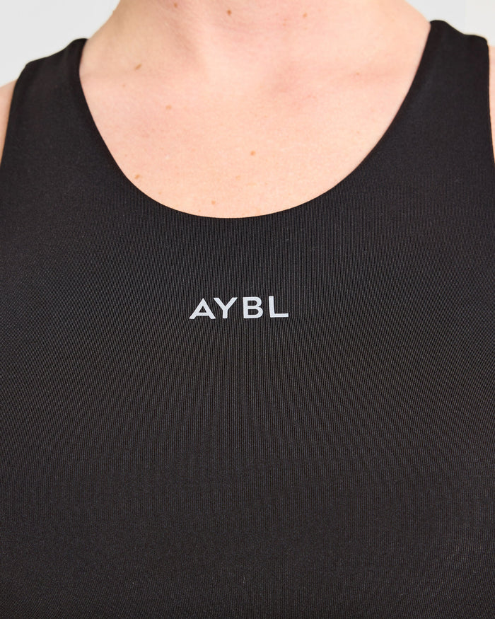 Run Ruched Tank - Black