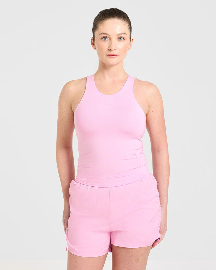 Run Ruched Tank - Spring Pink