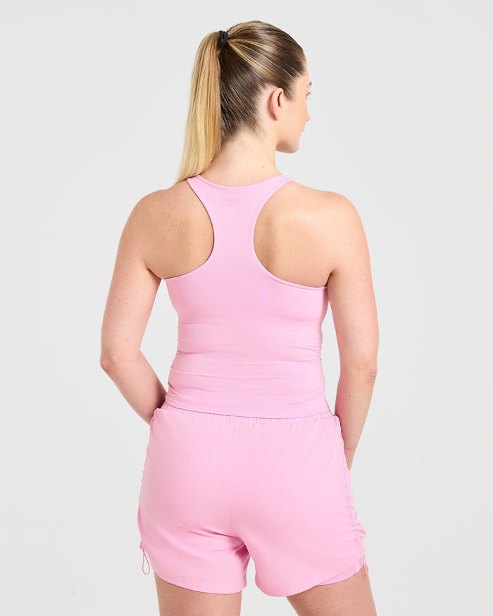 Run Ruched Tank - Spring Pink