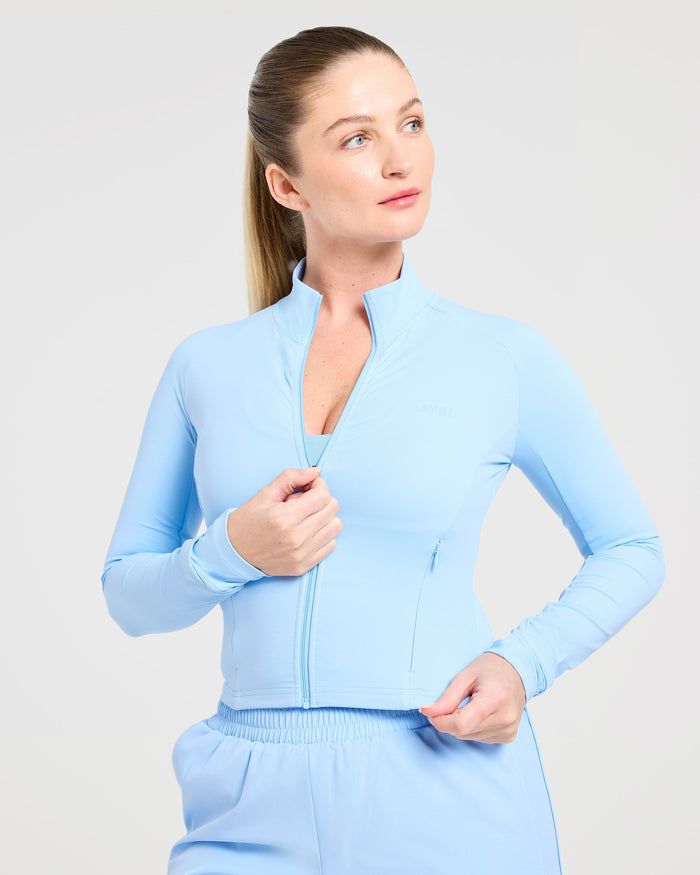 Run Zip Jacket - Spring Blue
