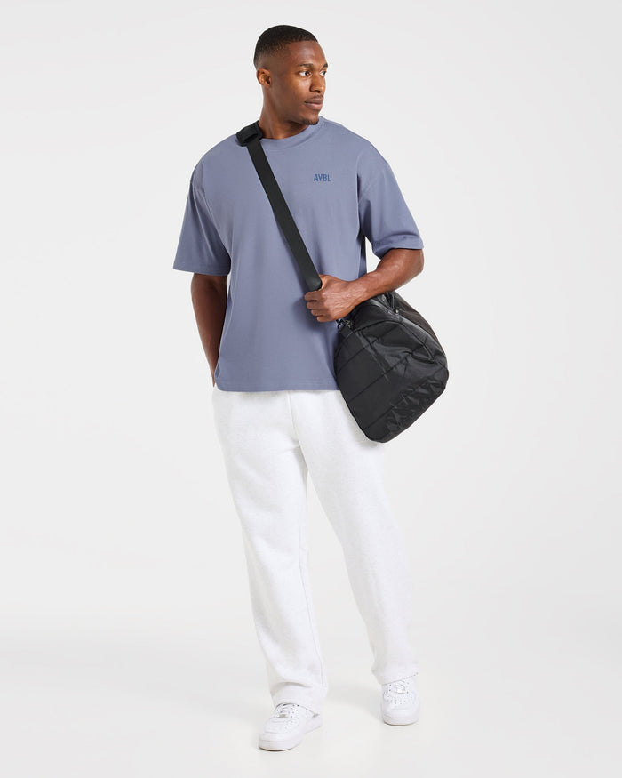 Script Collective Oversized T Shirt - Titanium Blue