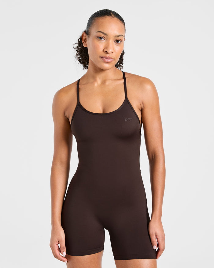 Sculpt Backless All In One - Deep Cocoa Brown