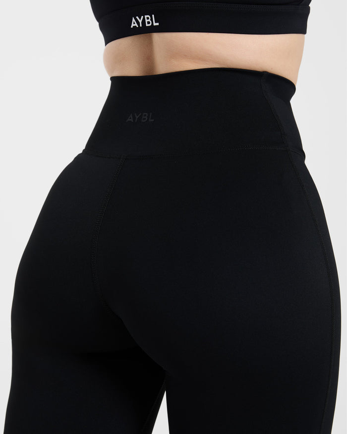Sculpt Wrap Flared Leggings - Black