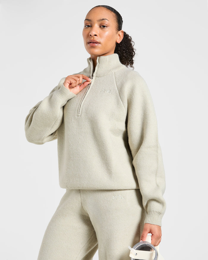 Soft Oversized Knitted 1/4 Zip - Seasalt