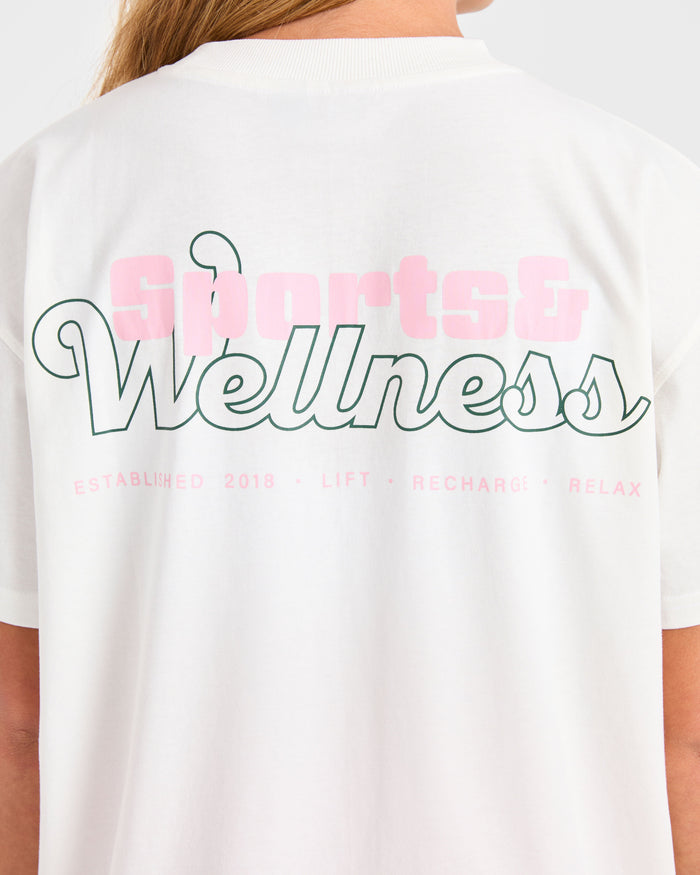Sports Wellness Oversized T Shirt - Off White
