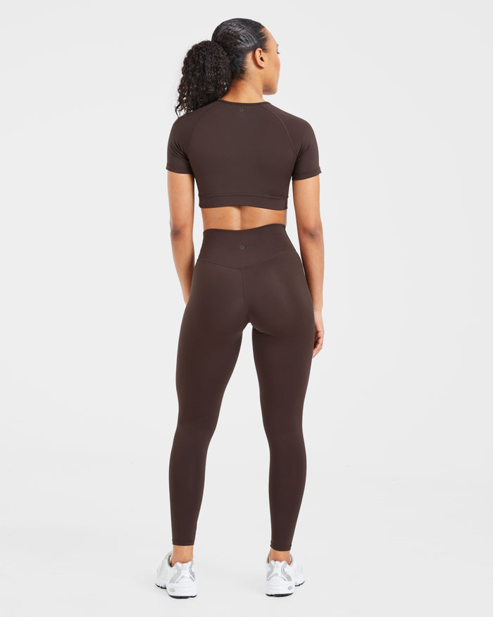 Staple Crop Top - Coffee Brown