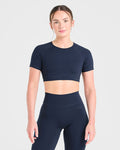 Staple Crop Top - Navy