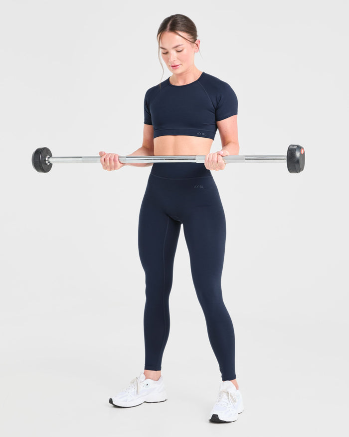 Staple Crop Top - Navy
