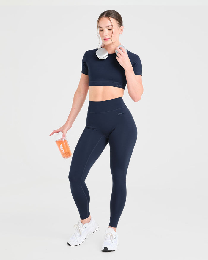 Staple Crop Top - Navy