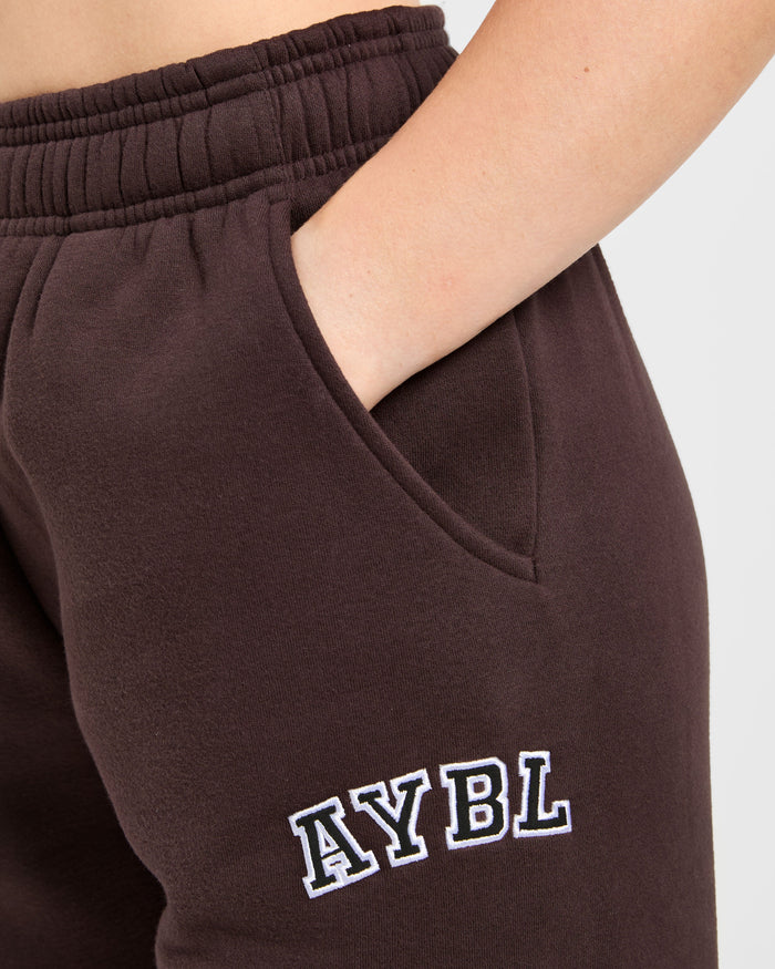 Varsity 2.0 Oversized Straight Leg Joggers - Cocoa Brown