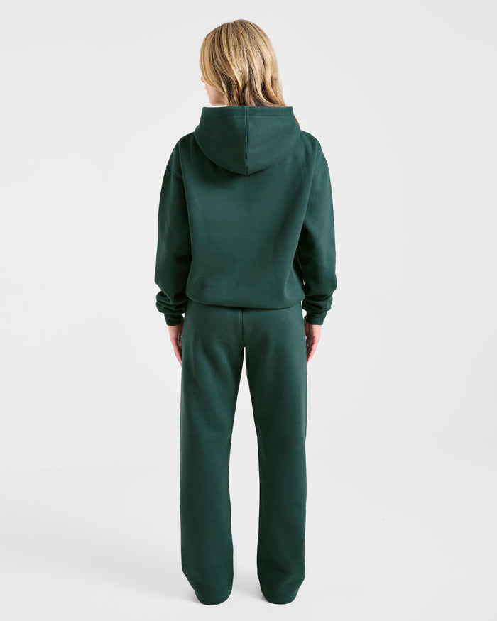 Varsity 2.0 Oversized Straight Leg Joggers - Deep Forest