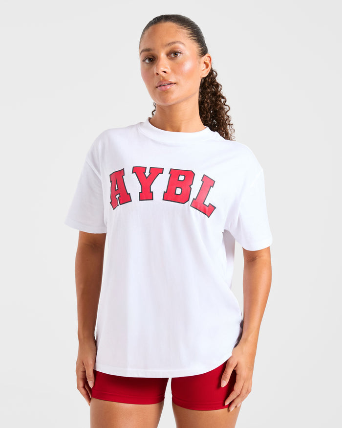 Varsity 2.0 Oversized T Shirt - Red