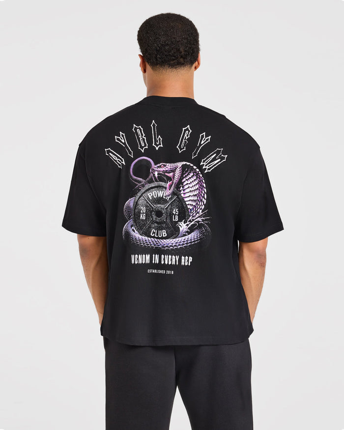 Venom In Every Rep Oversized T Shirt - Black