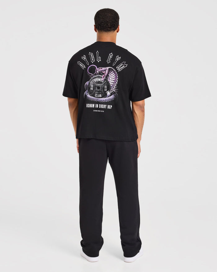 Venom In Every Rep Oversized T Shirt - Black