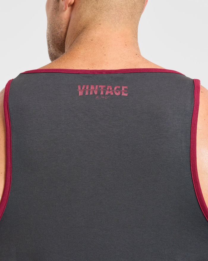 Wesley Vissers x Contrast Tank - Charcoal