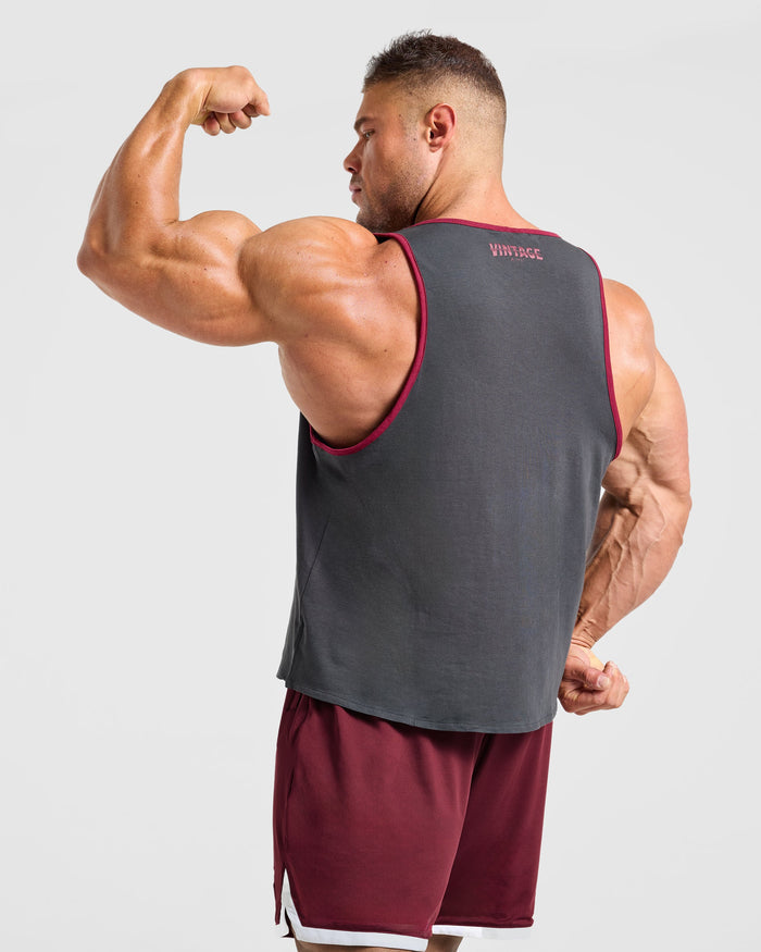 Wesley Vissers x Contrast Tank - Charcoal