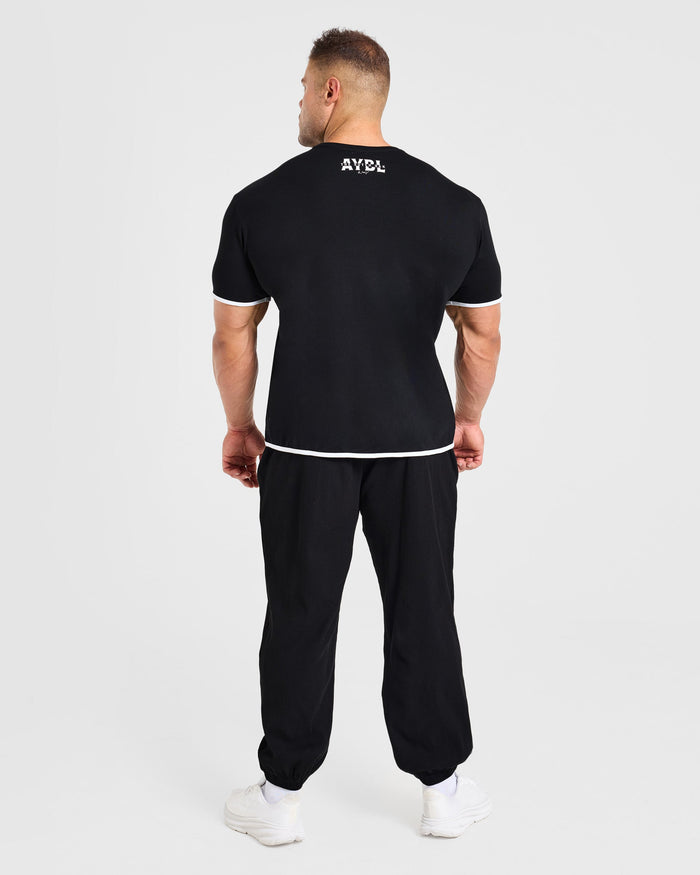 Wesley Vissers x Oversized Ribbed Joggers - Black