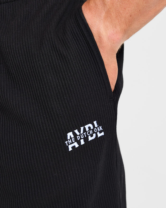 Wesley Vissers x Oversized Ribbed Joggers - Black