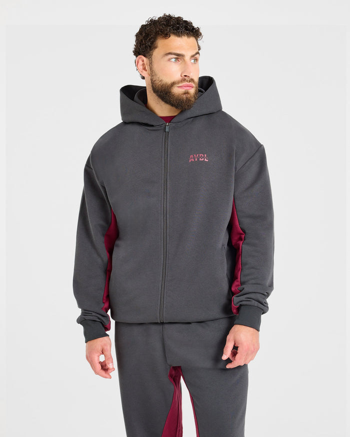 Wesley Vissers x Oversized Zip Up Hoodie - Charcoal