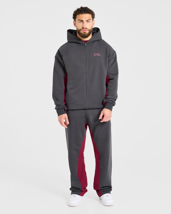Wesley Vissers x Oversized Zip Up Hoodie - Charcoal